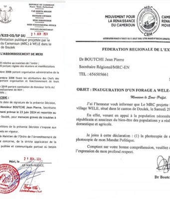 FRILOSITÉ POLITIQUE DANS LE SEPTENTRION :Le Sous-préfet de l’arrondissement de Meri refuse les forages du Mrc