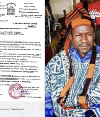CRÉATION D’UNE CHEFFERIE DE 2ème degré DANS LE GROUPEMENT BANSOA :Les ultimata de Sa Majesté Tchinda Jean de Dieu. La première série de sanctions prend effet à partir du 1er juillet prochain.