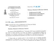 TRANSFERT DES FONDS À LA CAISSE DES DÉPÔTS ET DE CONSIGNATIONS