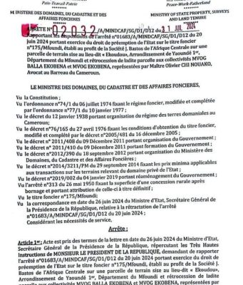MAFFIA FONCIÈRE AU CAMEROUN